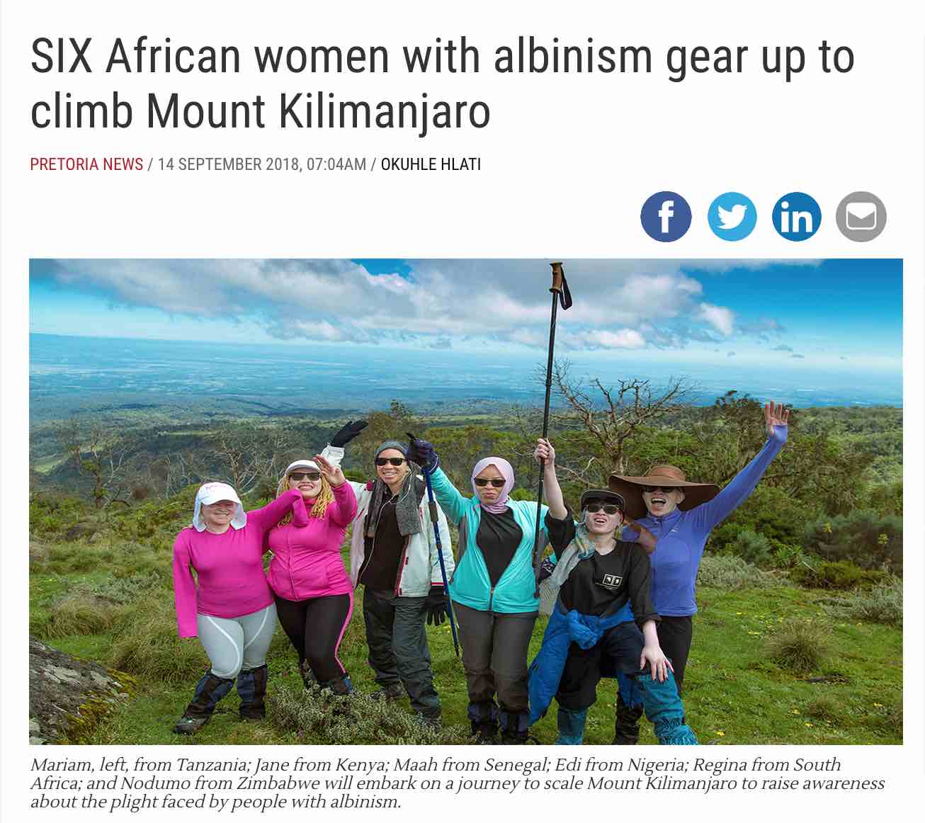 The Climb for Albinism